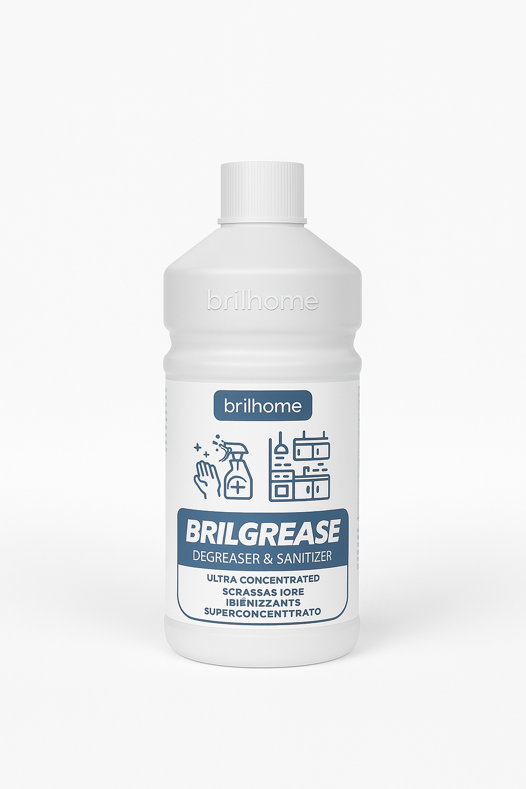 BRILGREASE - DÉGRAISSANT ET ASSAINISSANT SUPER-CONCENTRE MULTI-SURFACES