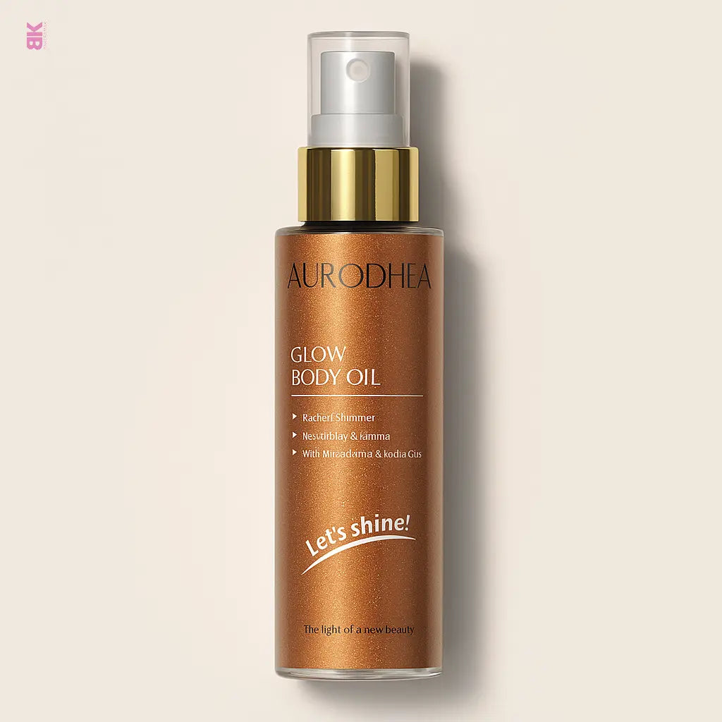 GLOW BODY OIL – HUILE SCINTILLANTE NOURRISSANTE & ILLUMINATRICE À L'AMANDE DOUCE ET COCO BAKERAMAK