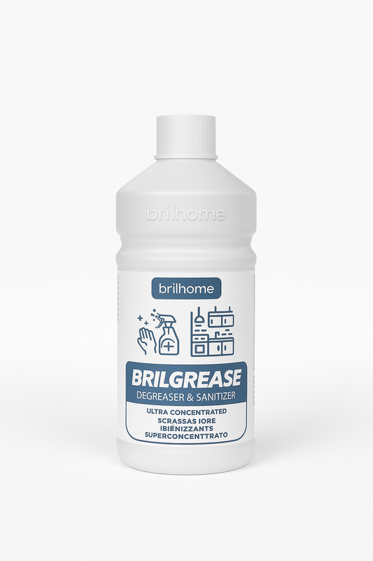 BRILGREASE - DÉGRAISSANT ET ASSAINISSANT SUPER-CONCENTRE  MULTI-SURFACES