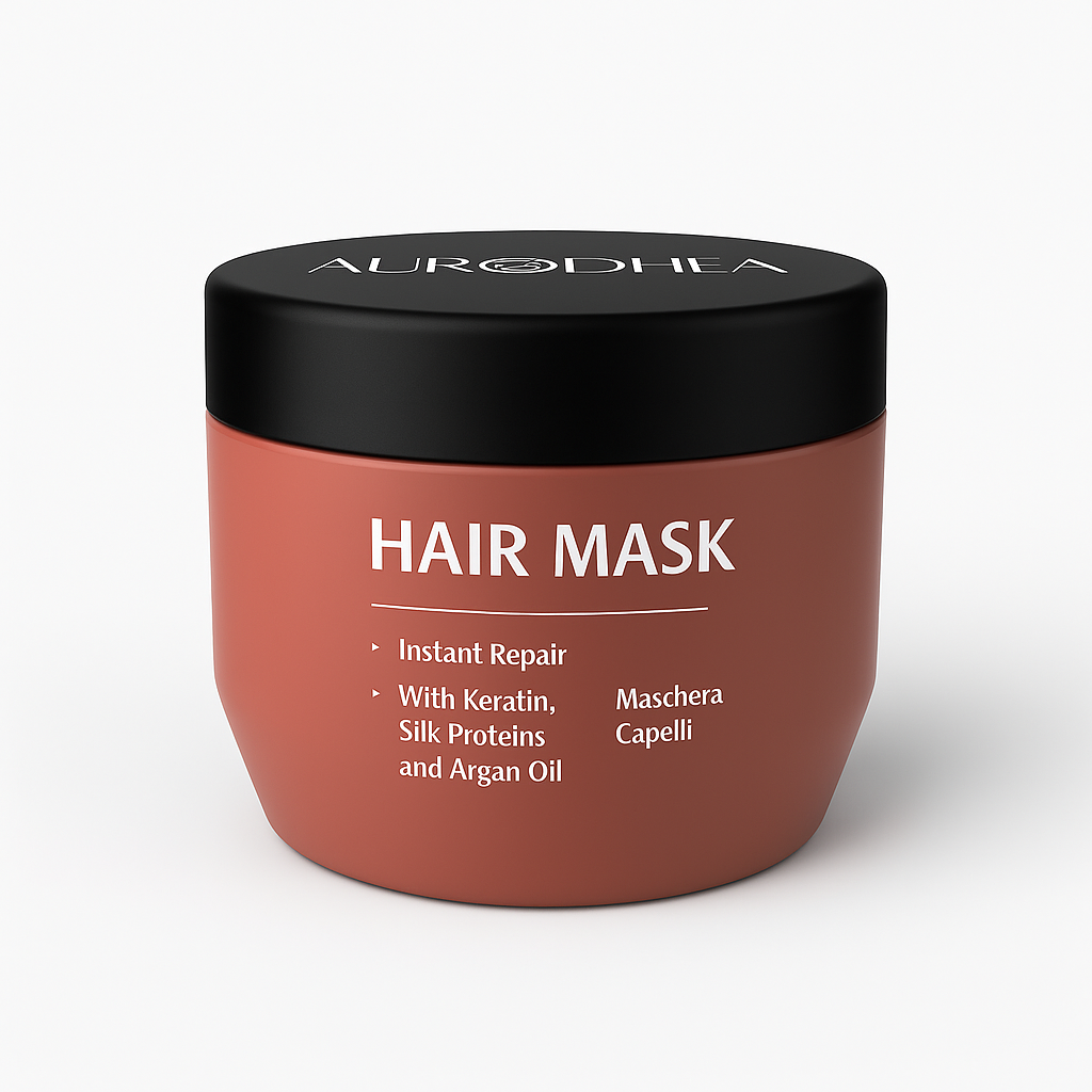 MASQUE CAPILLAIRE DÉMÊLANT À L’HUILE D’ARGAN – RÉPARATEUR, NOURRISSANT & CHEVEUX SOYEUX