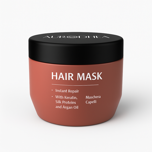 MASQUE CAPILLAIRE DÉMÊLANT À L’HUILE D’ARGAN – RÉPARATEUR, NOURRISSANT & CHEVEUX SOYEUX