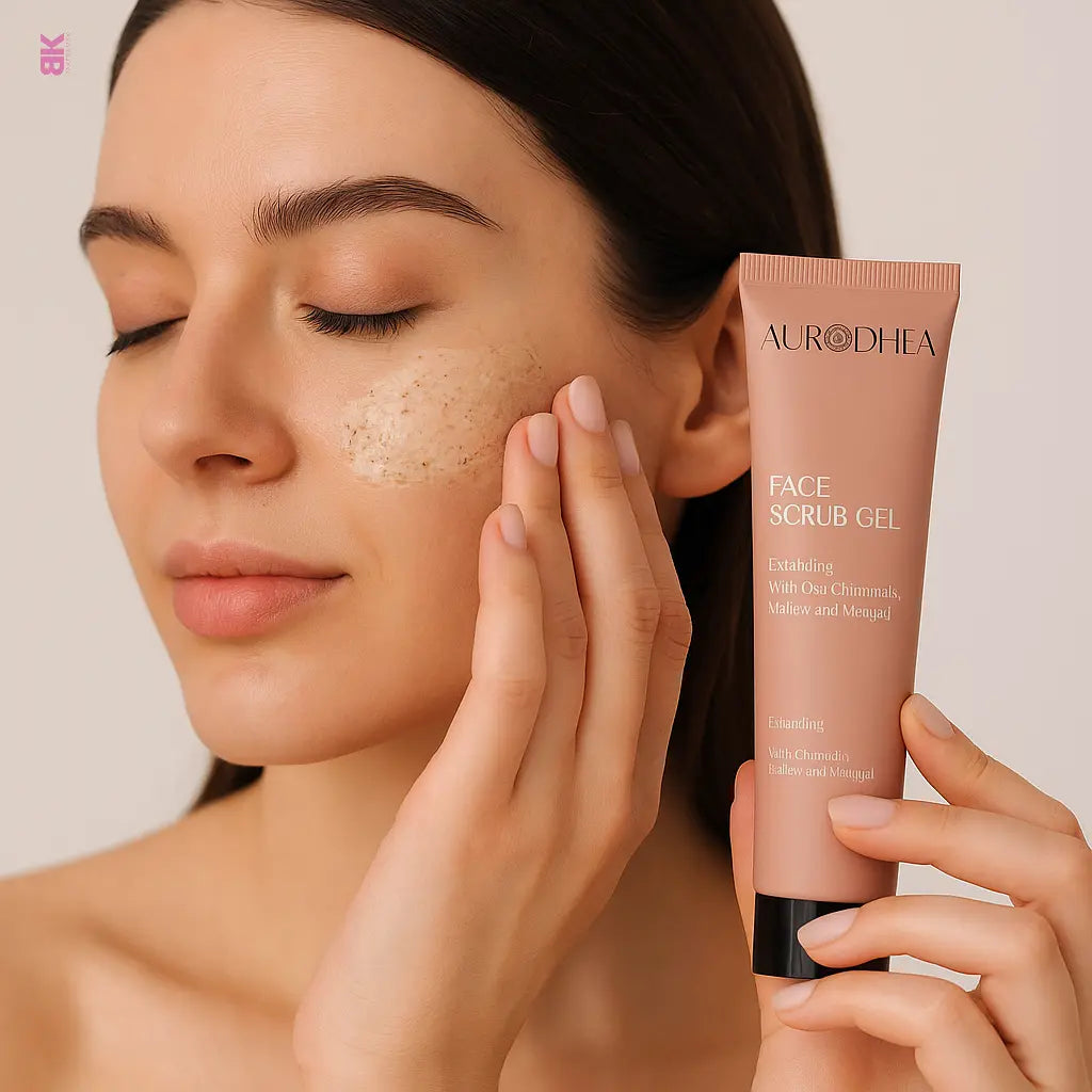 GEL EXFOLIANT VISAGE AURODHEA – ÉCLAT NATUREL & DOUCEUR IMMÉDIATE AUX GRANULES VÉGÉTALES BAKERAMAK