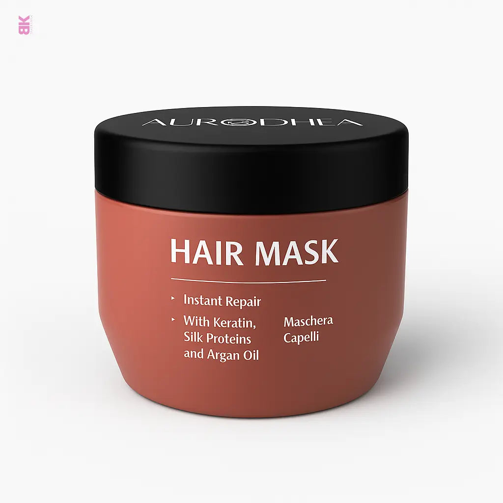 MASQUE CAPILLAIRE DÉMÊLANT À L’HUILE D’ARGAN – RÉPARATEUR, NOURRISSANT & CHEVEUX SOYEUX BAKERAMAK